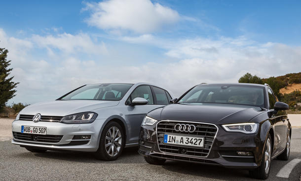 Kompaktklasse-Vergleich 2013: Neuer Audi A3 Sportback VW Golf