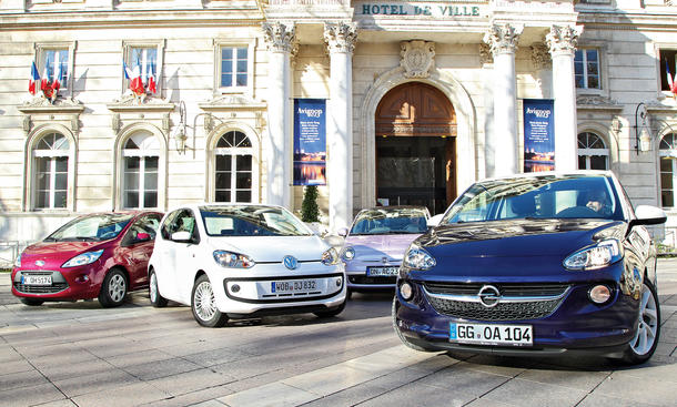 Kleinstwagen-Vergleich 2013: Opel Adam, VW Up!, Fiat 500, Ford Ka
