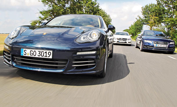 Porsche Panamera 4S, Audi S7 Sportback und Mercedes CLS 500 Shooting Brake 4MATIC: Luxuslimousinen-Vergleichstest