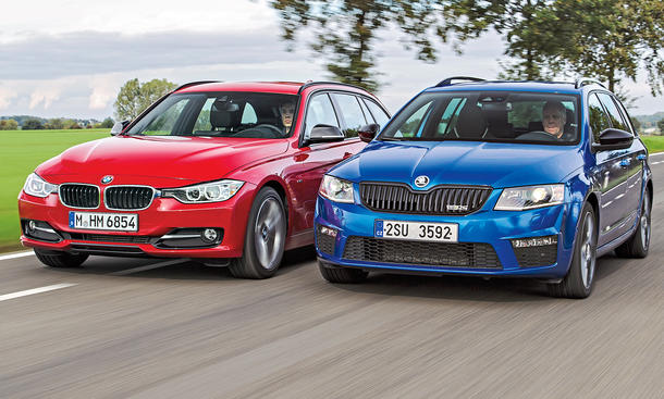 BMW 320d Touring vs. Skoda Octavia RS Combi 2.0 TDI: Vergleich 