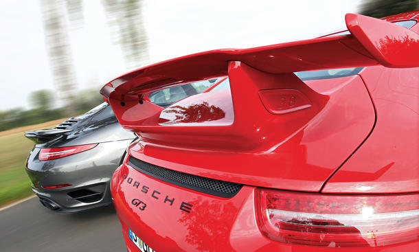 Porsche 911 GT3 911 Turbo S Vergleichstest Bilder technische Daten