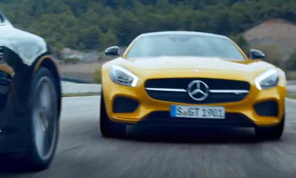 US-Werbung: Mercedes-AMG GT überholt Teenager-Traumwagen Porsche 911