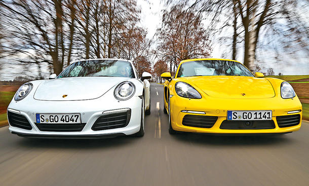 Porsche 911 Carrera vs Porsche 718 Cayman S