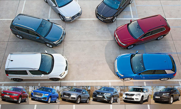 Test: Audi Q2/Q5/Skoda Yeti/Kodiaq/Seat Ateca/VW Tiguan