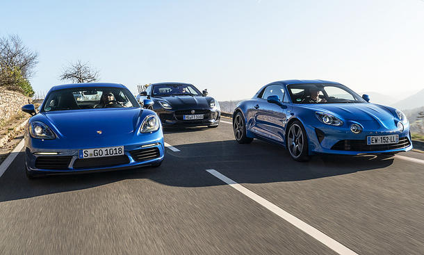 Alpine A110/Jaguar F-Type/Porsche 718 Cayman