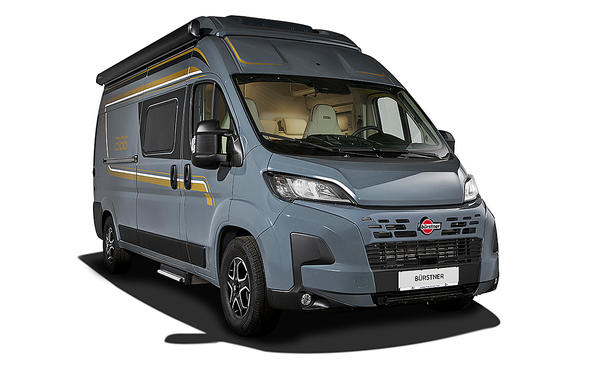 Das Bild zeigt den Bürstner B66 Campervan (2025) statisch von schräg vorne rechts fotografiert.