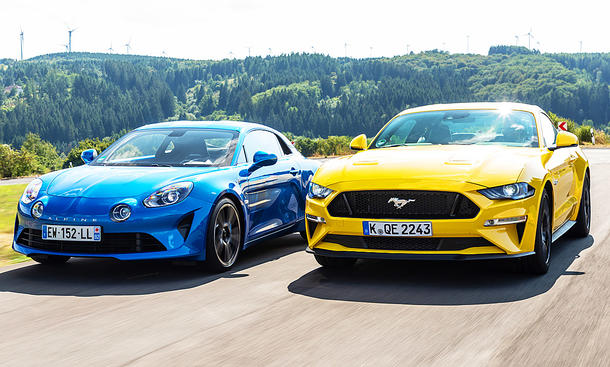 Alpine A110/Ford Mustang GT: Vergleich