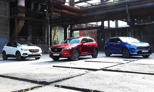 Kia Sportage Mazda Cx 5 Opel Grandland X Test Autozeitung De