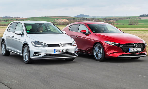 VW Golf 1.0 TSI/Mazda 3 Skyactiv-G 2.0 M Hybrid