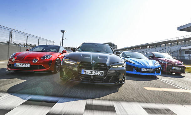 Alpine A110 S/BMW M3 Competition Touring/Corvette Z06/Toyota GR Yaris