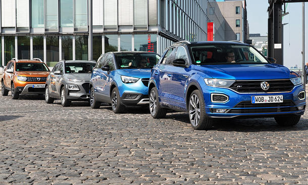 Dacia Duster/Hyundai Kona/Opel Crossland X/VW T-Roc