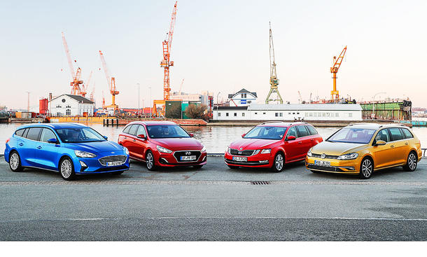 Ford Focus Turnier/Hyundai i30 Kombi/Skoda Octavia Combi/VW Golf Variant: Test