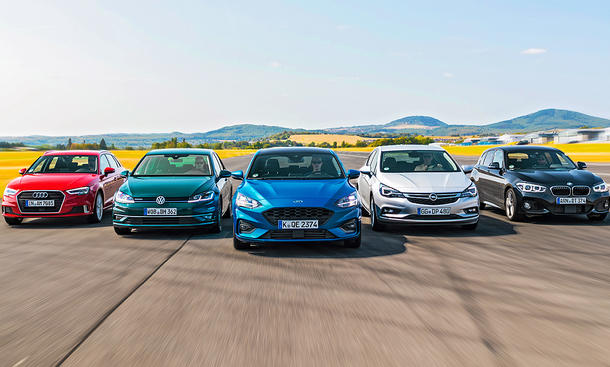 Audi A3 Bmw 1er Ford Focus Opel Astra Vw Golf Test Autozeitung De