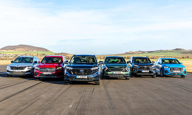 Skoda Karoq/Mercedes GLB/Honda CR-V/Kia Sportage/Toyota RAV4/Audi Q3