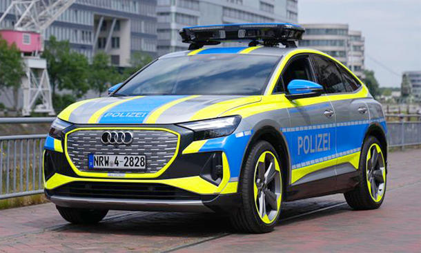 Audi Q4 e-tron: Polizeiauto-Versuchsträger