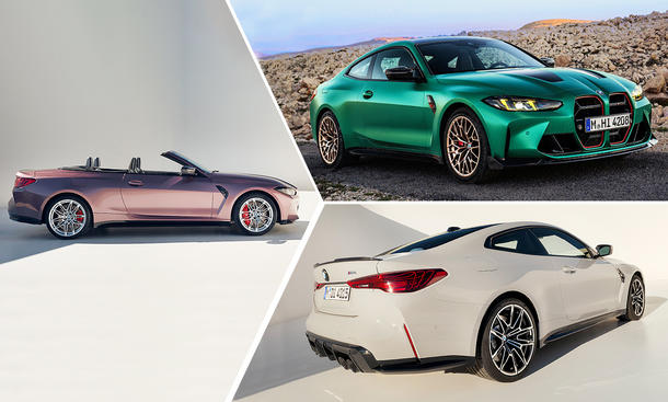 Collage des BMW M4 Facelift (2024).