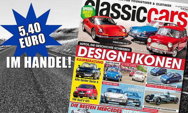 AUTO ZEITUNG Classic Cars 09/2025: Das Symbolbild zeigt das Cover der neuen Ausgabe und den Preis.