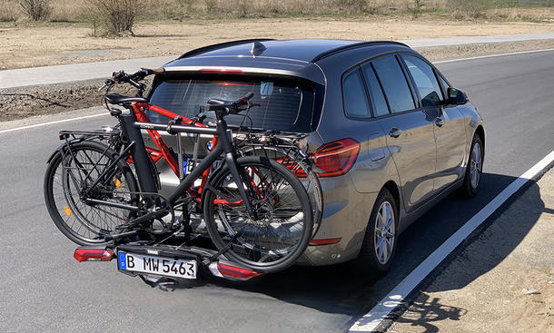Stützlast: Pkw fahrend, mit Fahrradträger