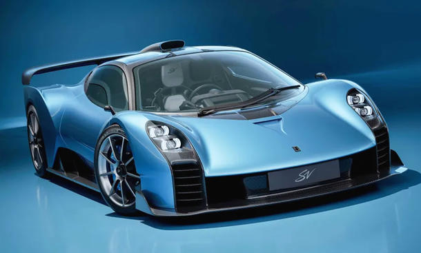 Der Gordon Murray Le Mans GTR, von vorne schräg fotografiert.