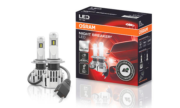 LED-Leuchtmittel von Osram stehen ausgepackt neben der Produktverpackung.