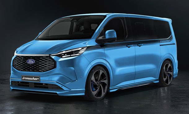 Irmscher Ford Transit Custom; stehend, schräg vorne