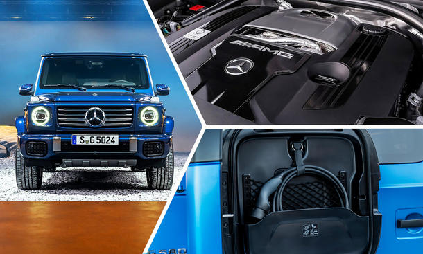 Mercedes G-Klasse (2024); Basismodell, V8 des Mercedes-AMG G 63 und Mercedes G 580 EQ