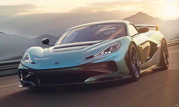 Rimac Nevera R (2024); Supersportler; Hypercar; Elektroauto; fahrend; Außenansicht; Frontansicht