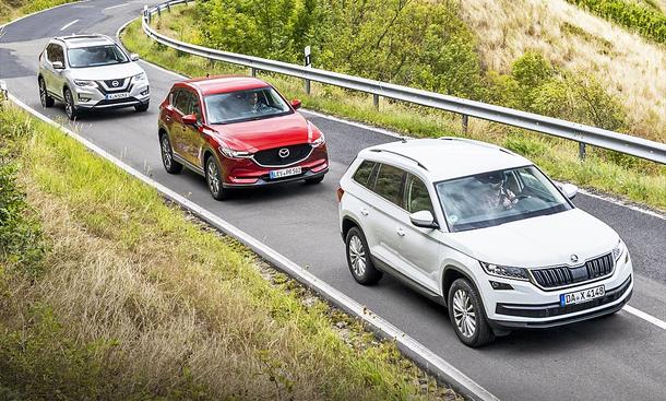 X Trail Cx 5 Kodiaq Vergleichstest Autozeitung De