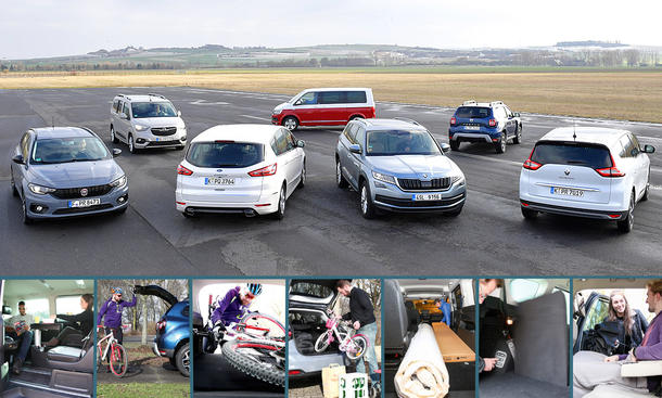 Fiat Tipo/Opel Combo Life/Ford S-Max/VW Multivan/Skoda Kodiaq/Dacia Duster/Renault Grand Scénic