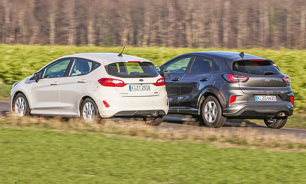 ford puma dimensions compared to fiesta