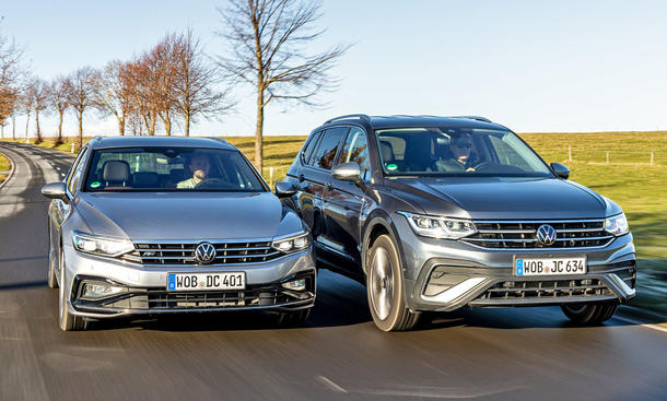 VW Tiguan Allspace/VW Passat Variant:Vergleich