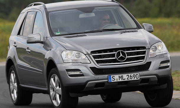 Mercedes ML 350 CDIDer Mercedes wirkt im Handling sehr behäbig Mercedes ML 350 CDI im SUV-Vergleichstest