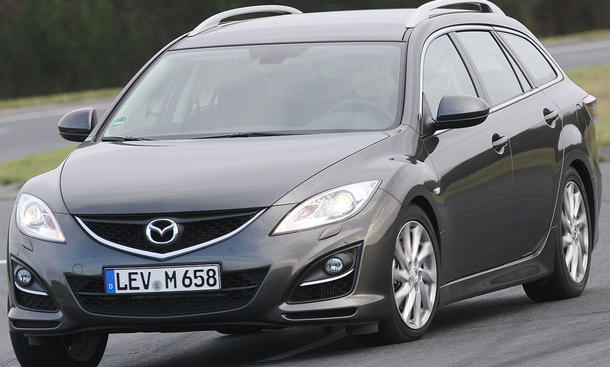 Mazda 6 2.2 CDDer Mazda 6 Kombi gefällt mit seinem sportiven Handling Mazda 6 2.2 CD Frontansicht