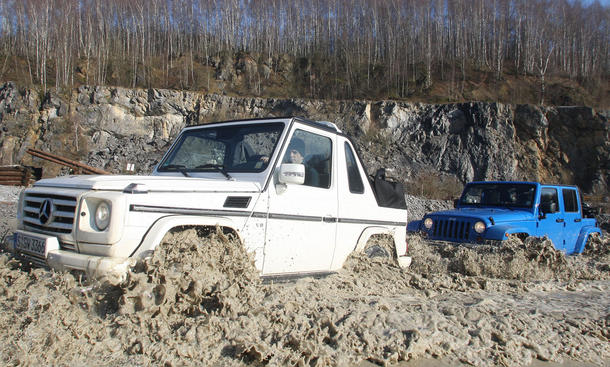 Cabrio Offroader: Mercedes G-Klasse Jeep Wrangler 