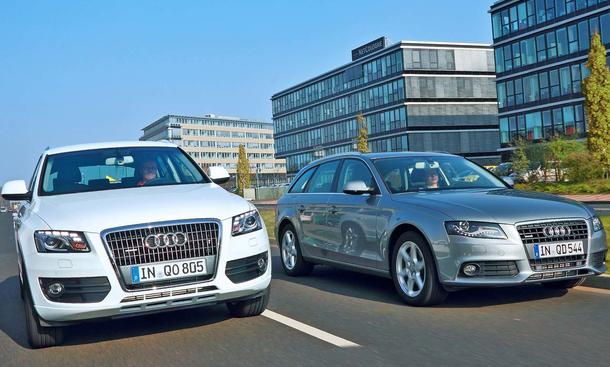 Audi A4 Avant und Audi Q5 mit Allradantrieb