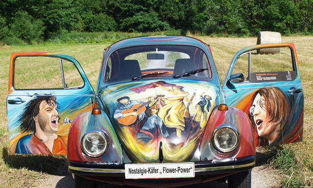 Nostalgie VW Käfer Flower Power Woodstock Heilbronn 1280 Front