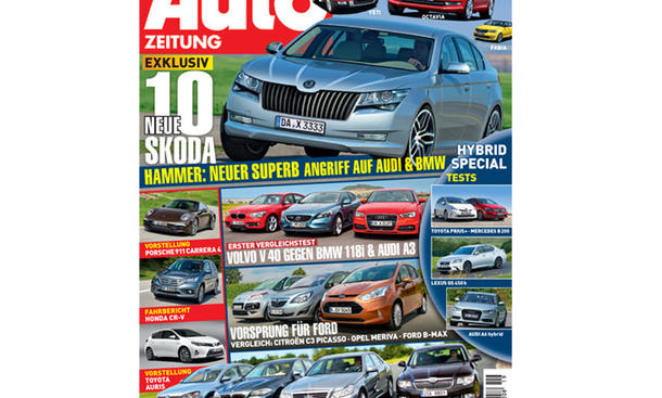 AUTO ZEITUNG 19/2012 - Exklusiv: 10 neue Skoda - Superb greift Audi und BMW an. Vierer-Vergleich: 5er-BMW die beste Oberklasse? Hybrid-Special. Erster Vergleichstest Volvo V40. Ab Mittwoch, den 29. August, im Handel
<< Zurück zum Aktuellen H AUTO ZEITUNG 19/2012