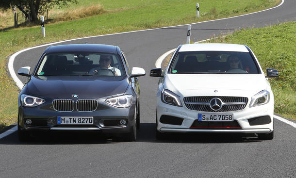 BMW 125i vs. Mercedes A250 Sport - Zwei Edel-Kompakte im Vergleichstest der AUTO ZEITUNG BMW 125i Mercedes A 250 Kompaktklasse