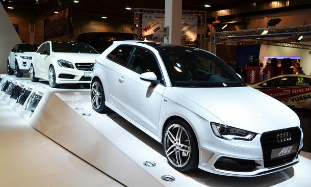 Audi A3 Tuning - Der neue Audi A3 steht noch nicht lange beim Händler, in Essen ist er aber... VW Golf VII Audi A3 Mercedes A Klasse BMW 1er 2012 Essen Motor Show