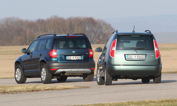 Vergleich SUV Van Skoda Yeti Roomster 1-2 TSI Fahrkomfort