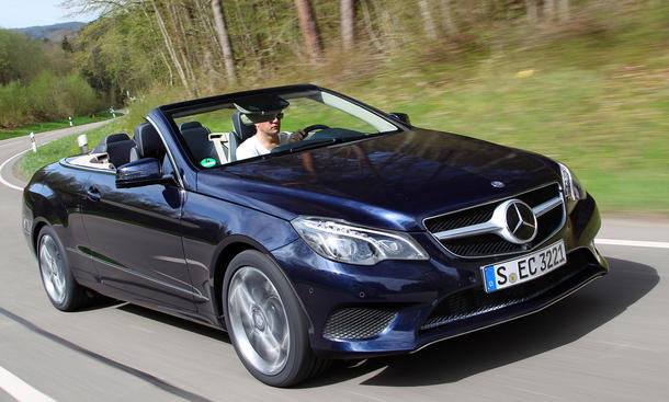 Bilder Mercedes E 350 BlueTEC Cabrio E-Klasse 2013 Fahrbericht Facelift Front