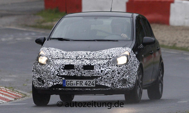 Erlkonig Opel Corsa Facelift 14 Kleinwagen Erhalt Auffrischung