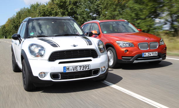 Mini Countryman SD ALL4 BMW X1 xDrive18d SUV Vergleichstest Bilder technische Daten