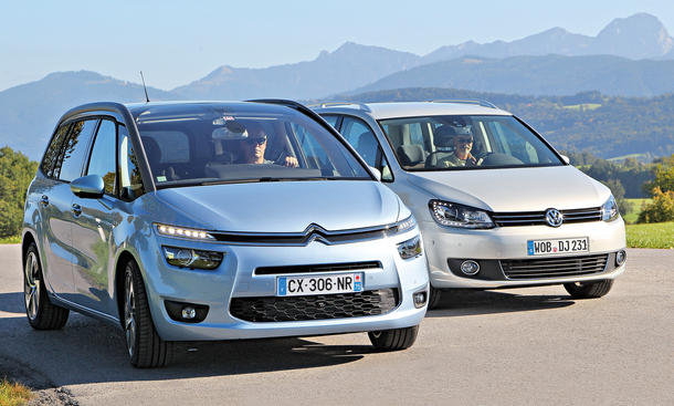 Citroen Grand C4 Picasso BlueHDi 150 VW Touran 2.0 TDI Vergleich Bilder technische Daten