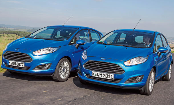 Ford Fiesta 1.0 EcoBoost 1.6 TDCi Vergleich Bilder technische Daten