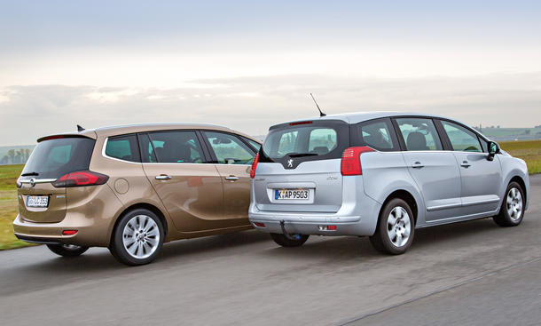 Bilder Opel Zafira Tourer Peugeot 5008 Markenvergleich