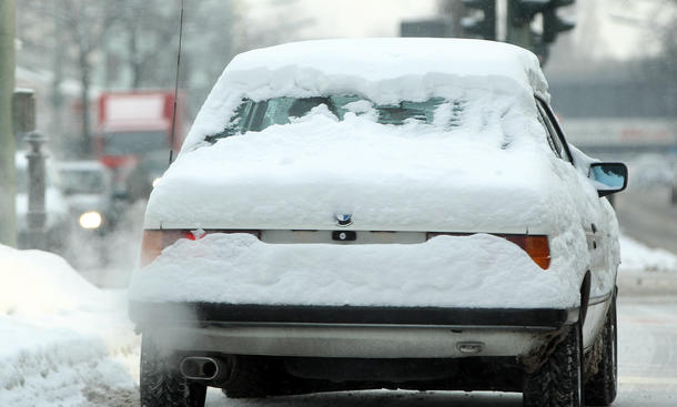 Winter Mythen Auto Mythos Waschanlage Winterdienst Fenster