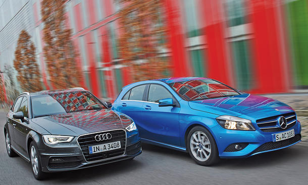 Audi A3 Sportback Mercedes A 180 Markenvergleich Bilder technische Daten