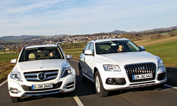 Audi Q5 3.0 TDI Mercedes GLK 350 CDI Markenvergleich Bilder technische Daten