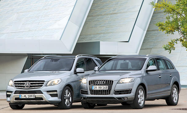 Audi Q7 3.0 TDI quattro Mercedes ML 350 BlueTEC 4matic Markenvergleich Bilder technische Daten